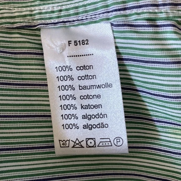 LACOSTE Devanlay Modern Fit Button Down Short Sleeve Striped Shirt - Picture 9 of 10